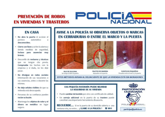 Consejos para prevenir robos en viviendas y trasteros